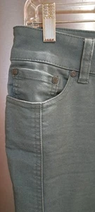 PRANA Carlotta Crop Pants Starling Green Blue Mid Rise Organic Cotton Bld 12 - Picture 1 of 8