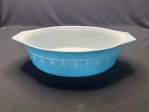 Pyrex Schneeflocke Girlande blau - 2,5 Quart Auflaufform # 045 - ohne Deckel - Bild 1 von 5