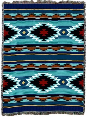 PURE COUNTRY WEAVERS Balpinar Blanket Tapestry Throw Woven from Cotton - Made in The USA (72x54)