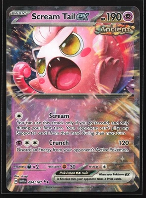 Scream Tail ex 094/167 Twilight Masquerade Double Rare Pokemon Card - Image 1 of 2