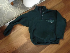 Vintage Patagonia Synchilla Sweater Herren Medium Grün Fleecepullover Snap-T - Bild 1 von 5