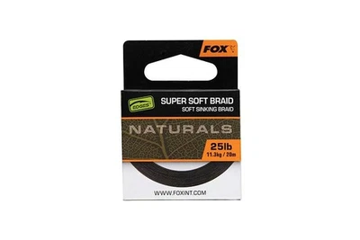 Longitud de gancho trenzado súper suave Fox Edges Naturals x 20 m - 25 lb/11,3 kg Foto 1 de 3