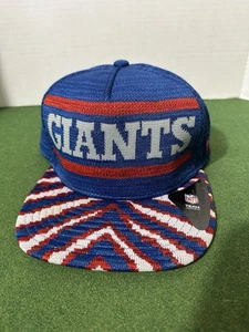 Cappello Berretto New York NY Giants New Era NFL Zubaz SnapBack Logo Vintage Blu Rosso - Foto 1 di 8