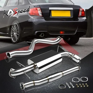 4" ROLL MUFFLER TIP CATBACK EXHAUST SYSTEM FOR 08-14 SUBARU IMPREZA WRX 2.5T - Bild 1 von 5