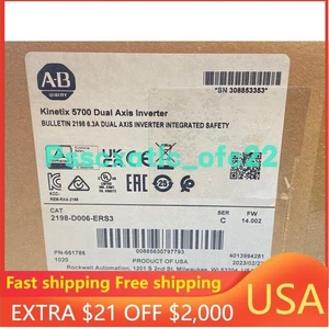 New AB 2198-D006-ERS3 Kinetix 5700 Dual Axis Inverter 2198D006ERS3 US Free Tax - Picture 1 of 3