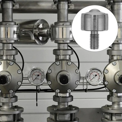  2 Pcs Sliding Ball Wheel Casters Rollers Bearing Screw Wheels Heavy Duty - Bild 1 von 4