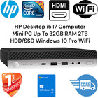 HP Desktop i5 ODER I7 Computer Mini PC bis 32GB RAM 2TB SSD Windows 10 Pro WiFi