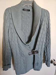 Lauren Ralph Lauren Long Sleeve Sweater Black Label Buckle Detail Large - Picture 1 of 10