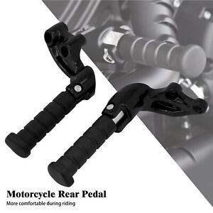 Glossy Black Rear Foot Pegs Mounting Bracket Fit For Indian Scout bobber 15-23
