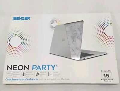 iBenzer Plastic Hard Case for 15" Apple MacBook PRO with Touch Bar Marble Design — 第 1/4 张图片