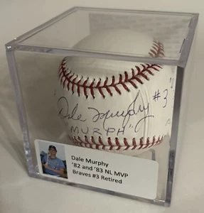 Dale Murphy MURPH Stat Signed MLB Major League Baseball Atlanta Braves Auto PSA - Picture 1 of 6