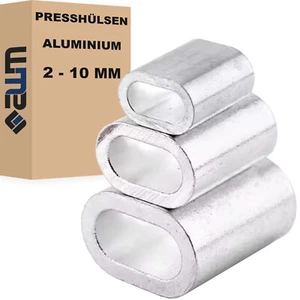 Presshülsen Aluminium Drahtseilklemmen Seil Pressklemmen Seilklemmen - Bild 1 von 5