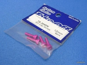 (Take Off TS-304PK) M3x12 Alum Hex Socket Cap Screw 4pcs Pink Made in Japan - Picture 1 of 1