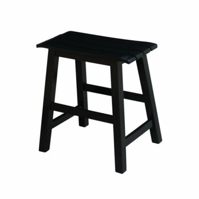 Slat Seat Stool - 18" Seat Height Black - Image 1 of 4