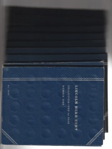 LINCOLN  CENT    FOLDER   w  20   coin  set  from  1934  thru  1940  #6506 Cover