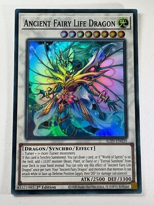 Ancient Fairy Life Dragon ALIN-EN039 Super Rare 1st Edition YuGiOh Card - Image 1 of 2