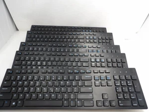 Lot of 5 Genuine Dell KB216t / KB216p Computer USB Wired Slim Keyboard BLK-US - Picture 1 of 3