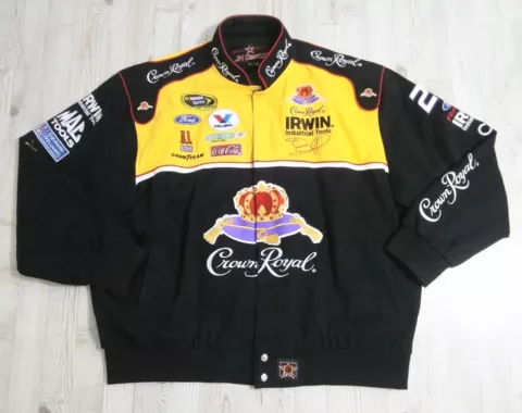 Nascar Size 3XL Roush Racing Jamie McMurray Crown Royal Jacket JH Designs XXXL Cover