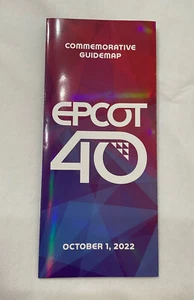 Mapa guía conmemorativa de Disney World 2022 Epcot 40 aniversario 1 de octubre NUEVO - Imagen 1 de 3