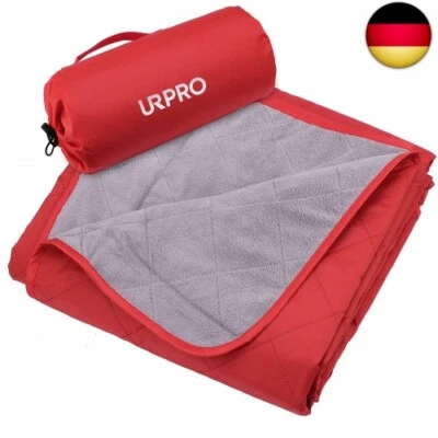 URPRO Warme wasserdichte Decke Fleecedecke Campingdecke Picknickdecke - Bild 1 von 4