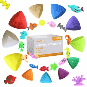 Stepping Stones for Kids, Set of 11 pcs with 24 pcs Fishing Rod Set Bundle - Picture 1 of 9