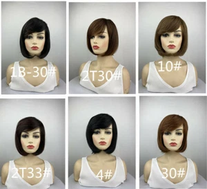 Women Wig Party Wig Ladies Short Curly Wavy Wig Brown Natural Hair Wigs - Picture 1 of 12