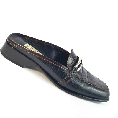 Brighton Mules Vintage  Leather Dress Shoes Made In Italy Women's  Size 8 - Image 1 of 4