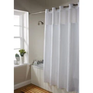 Mitre Luxury Ultra Waffle Shower Curtain Polyester in White Anti-Fungal - Picture 1 of 1