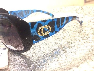 Dasoon Vision Bonitas Gafas De Sol Leopardo Negro Y Azul Mujer UV 400 - Imagen 1 de 2