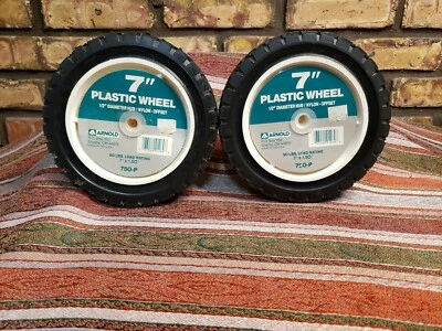 2 (dos) Arnold 1,5 pulgadas W x 7 in. Rueda de repuesto para cortadora de césped 50 lb. Foto 1 de 4