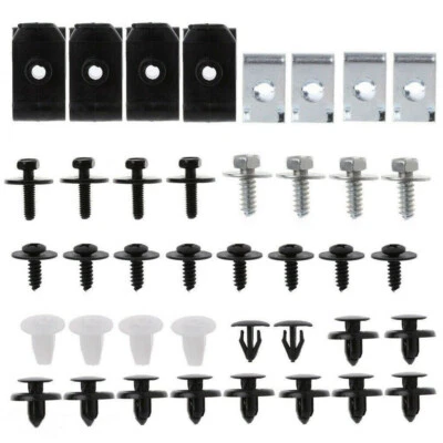 40Pcs Clips Car Fender Splash Guard Engine Undertray Cover Screws Fastener Tool - Image 1 of 4