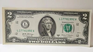 $ 2 Geburtstagsnote Zwei-Dollar-Schein unzirkuliert Serie 2017A - Nachlaufjahr 1992 - Bild 1 von 1