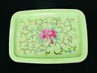 Vintage Max Factor Tin Metal Florals On Light Green Vanity Tray England
