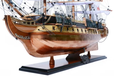 USS Constitution, одетый в медь, деревянный, высокий корабль, модель 38 дюймов, полупостроенная лодка, новая - Изображение 1 из 4