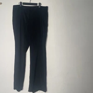 Liz & Co Size 16 Stretch Black Wide Leg Pants - Picture 1 of 3
