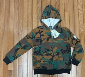 New Timberland Boys Camouflage Camo Full Zip Hoodie Sweatshirt Size Youth MEDIUM - Picture 1 of 4