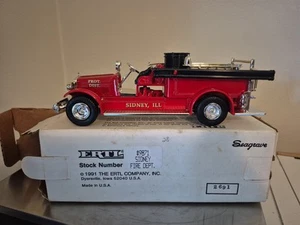 ERTL 1926 Seagrave Fire Truck Bank Sidney, IL Limited Edition New In Box - Picture 1 of 3