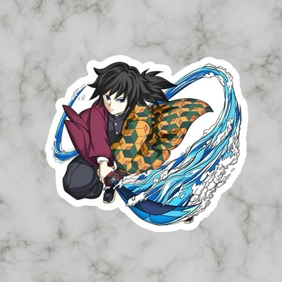 Giyu Tomioka, Water Hashira Demon Slayer Kimetsu No Yaiba Vinyl sticker Decal - Image 1 of 2