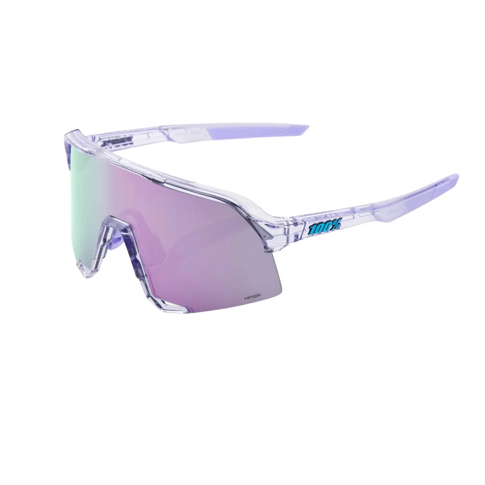 100% S3 Sunglasses, Polished Translucent Lavender Frame, HiPER Lavender Mirror L - Imagem 1 de 3