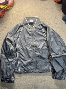 Nike x Jacquemus Track Mesh Lined Jacket Silver Unisex Cropped Baggy Fit Size L - Picture 1 of 13