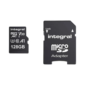 Integral, MicroSDHC/XC V30 UHS-I U3 Speicherkarte 128GB Hochgeschwindigkeit - Zdjęcie 1 z 2