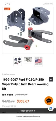 Kit de descenso trasero Ford F250/f350 1999-2006 3-5 Foto 1 de 2