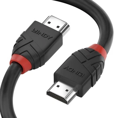 Lindy 5m High Speed HDMI Cable, Black Line, with Ethernet, 4k@60Hz HDMI 2.0 18G  - Image 1 of 4