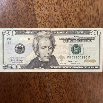 Fancy Serials Numbers “RADARS” Trinary $20 2017A PB(39900993)D 🔥 🔥 🔥 - Image 1 of 4