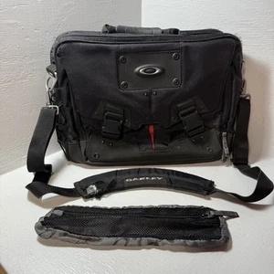 Oakley Computer Bag 2.0 Black Grey Messenger Bag Tactical Pack w/ Strap Pockets - Picture 1 of 11