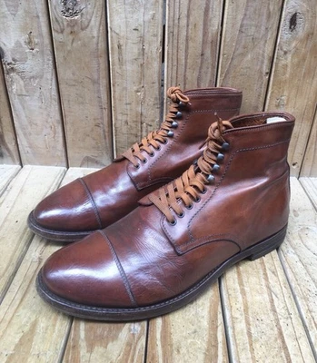 Stivali stringati Officine Creative marroni con punta a cappuccio da uomo... - Immagine 1 di 4