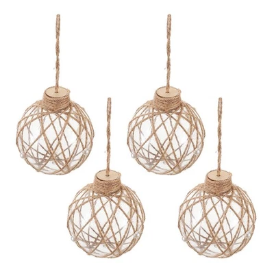  4 Piezas Rellenables Árbol de Navidad Decoraciones Adorno de Boda Bolas Redondas Foto 1 de 4