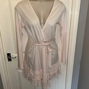 Size 2 Pale Pink Pima Organic Cotton Robe By Skin - Picture 1 of 5