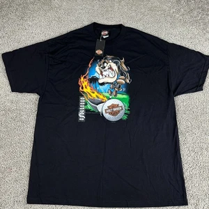 NEW Harley Davidson x Looney Tunes Shirt Mens 2XL Taz Warner Bros Golf Biker - Picture 1 of 13