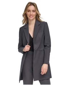 Calvin Klein Womens Topper Blazer Jacket, Grey, 8 - Picture 1 of 1